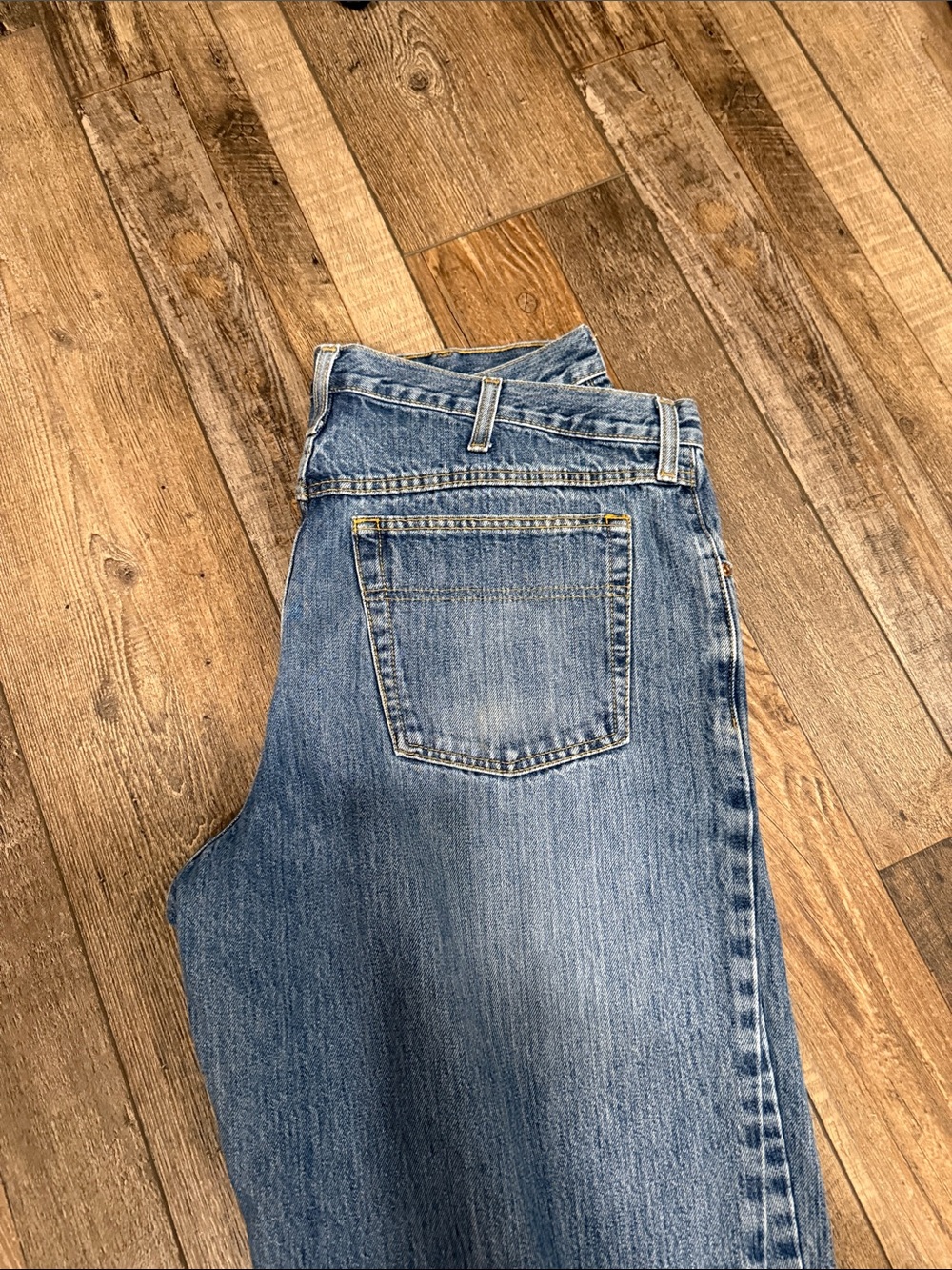 Cinch Men's Relaxed Straight Jeans - Light Blue Denim - Picture 6 of 6
